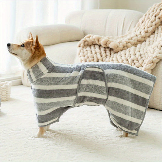 1pc Large Pet Towel, Pet Bath Towel Drying Bath Towel, Water Absorbent Quick-drying Dog Bathrobe