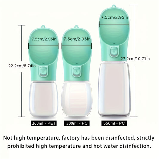 1pc Leak-Proof Portable Dog Water Bottle For Outdoor Adventures