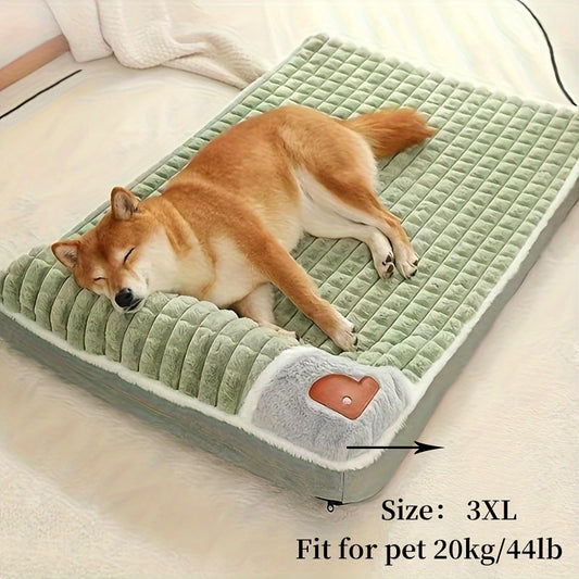 1pc Dog Mat, Four Seasons Universal Kennel, Sleeping Nest with Winter Removable And Washable Floor Mat, Dog Sleeping Mat, Pet Soft Spine Protection, Dog Bed,
